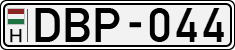 license plates of Hungary, Cars (1990)