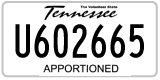 Tennessee, Apportioned