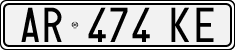 License plate of Italy, Cars (1994 year series)