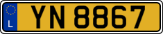 License plate of Luxembourg, 2003 year system