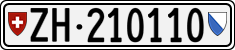 License plate of Switzerland, Cars