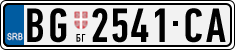 License plate of Serbia, Cars