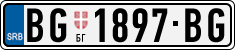 License plate of Serbia, Cars