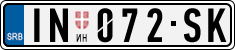 License plate of Serbia, Cars