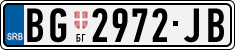 License plate of Serbia, Cars