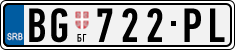 License plate of Serbia, Cars
