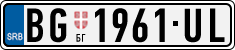 License plate of Serbia, Cars