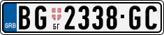 License plate of Serbia, Cars
