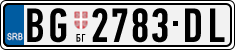 License plate of Serbia, Cars