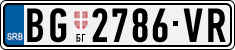 License plate of Serbia, Cars