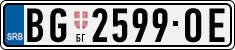 License plate of Serbia, Cars