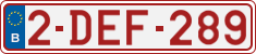 License plate of Belgium, Regular plates (2010)
