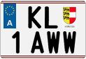 License plate of Austria, Regular plates