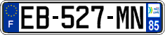 French license plate, SIV (ordinary)