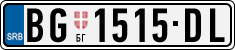 License plate of Serbia, Cars