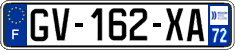 French license plate, SIV (ordinary)