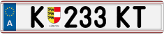License plate of Austria, Regular plates