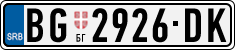 License plate of Serbia, Cars