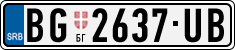 License plate of Serbia, Cars
