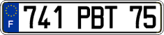 French license plate, FNI