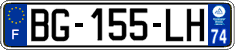 French license plate, SIV (ordinary)