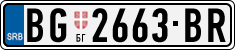 License plate of Serbia, Cars