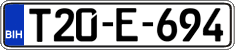 License plate of Bosnia and Herzegovina, Regular plates