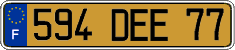 French license plate, FNI