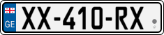 License plate of Georgia, Cars (2014)