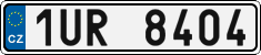 License plate of the Czech Republic, Cars (2001)