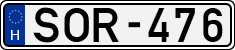 license plates of Hungary, Cars (1990)