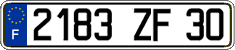 French license plate, FNI