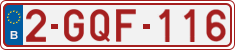 License plate of Belgium, Regular plates (2010)