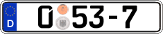 German license plate, Diplomatic