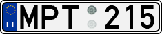 License plate of Lithuania, Cars
