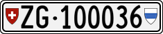 License plate of Switzerland, Cars