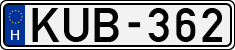 license plates of Hungary, Cars (1990)