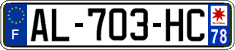 French license plate, SIV (ordinary)