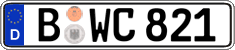 German license plate, Regular plates