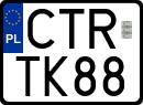 License plates of Poland, Special vehicles and motorcycles
