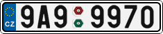 License plate of the Czech Republic, Cars (2001)