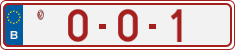 License plate of Belgium, Vanity Plates (2014)