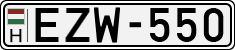 license plates of Hungary, Cars (1990)
