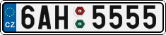 License plate of the Czech Republic, Cars (2001)