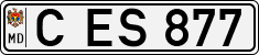 License plate of Moldova, Cars (1992)