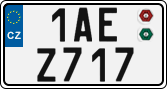 License plate of the Czech Republic, Cars (2001)