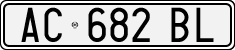 License plate of Italy, Cars (1994 year series)