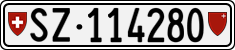 License plate of Switzerland, Cars