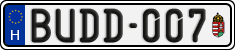 license plates of Hungary, Vanity Plates (2022)