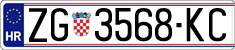 License plate of Croatia, Regular plates
